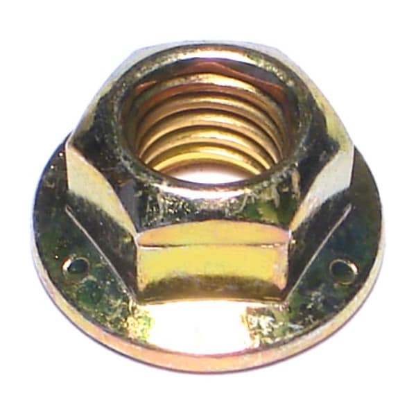 Lock Nut, 3/8"-16, Steel, Grade 8, Yellow Zinc, 15 PK